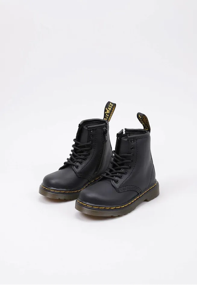 1460 T-J Black Softy T Dr Martens BOTTES MILITAIRES PLATES