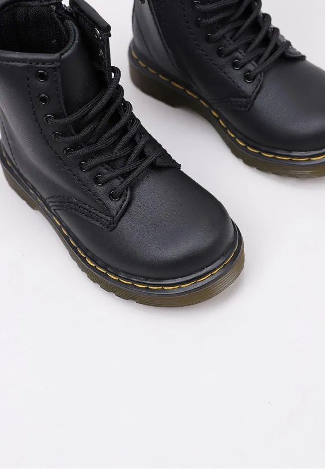 1460 T-J Black Softy T Dr Martens BOTTES MILITAIRES PLATES