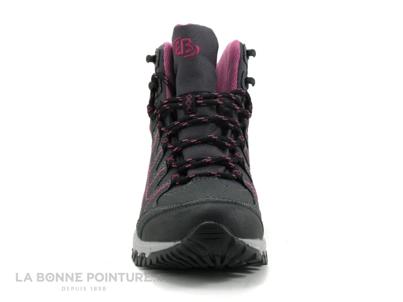 Achat chaussures Brutting Femme Chaussure de Sport, vente Brutting MOUNT SHASTA High - Gris Rose Noir - Basket montante rando F