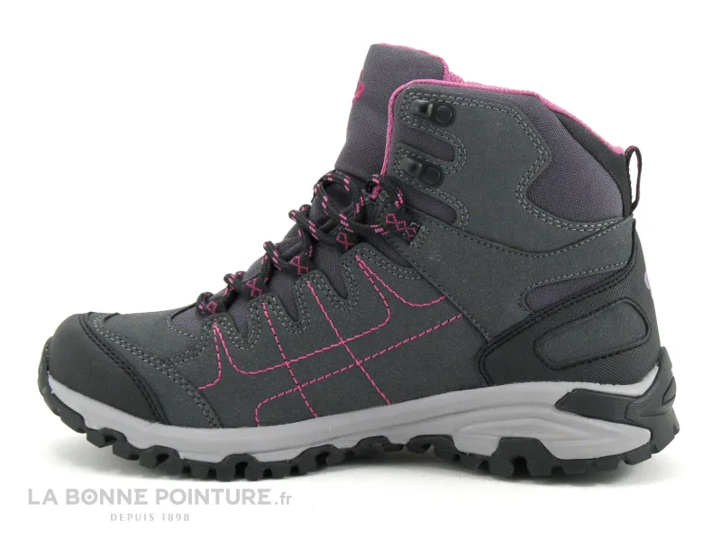 Achat chaussures Brutting Femme Chaussure de Sport, vente Brutting MOUNT SHASTA High - Gris Rose Noir - Basket montante rando F