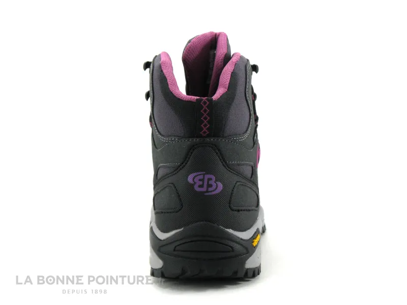 Achat chaussures Brutting Femme Chaussure de Sport, vente Brutting MOUNT SHASTA High - Gris Rose Noir - Basket montante rando F