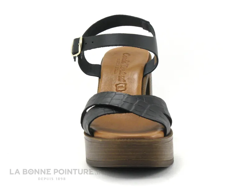 Achat chaussures Carla Tortosa Femme Sandale et Nu-pieds, vente Carla Tortosa 89045 - Noir - Serpent - Sandale talon haut