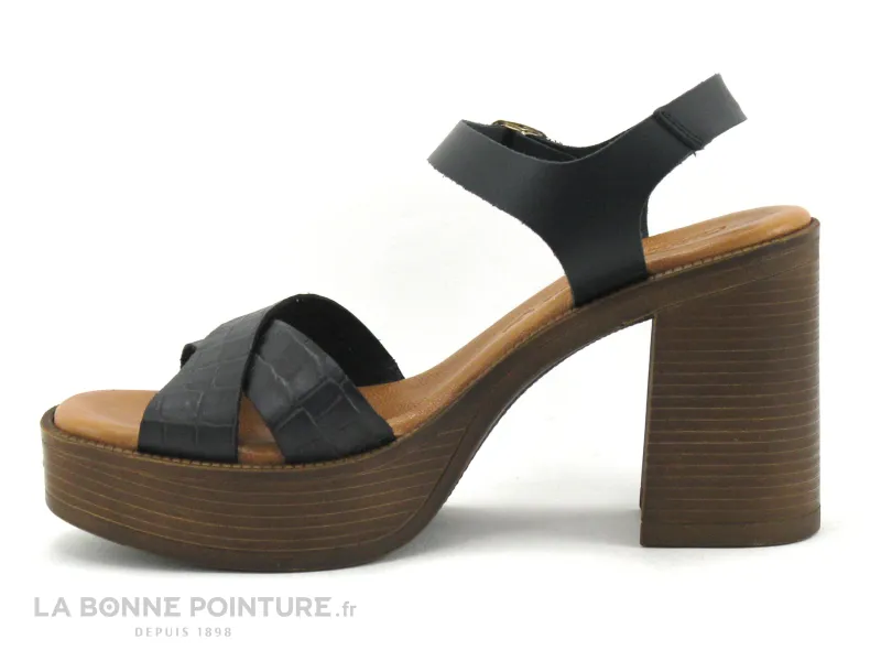 Achat chaussures Carla Tortosa Femme Sandale et Nu-pieds, vente Carla Tortosa 89045 - Noir - Serpent - Sandale talon haut