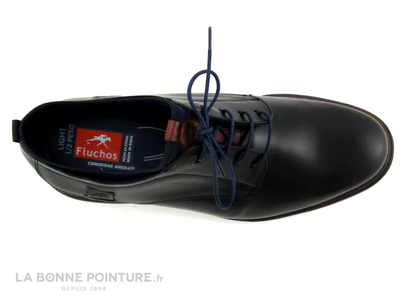 Achat chaussures Fluchos Homme Chaussure habillée, vente Fluchos Light 9849 - Noir Marine Bordeaux - Fenix - Derby Homme