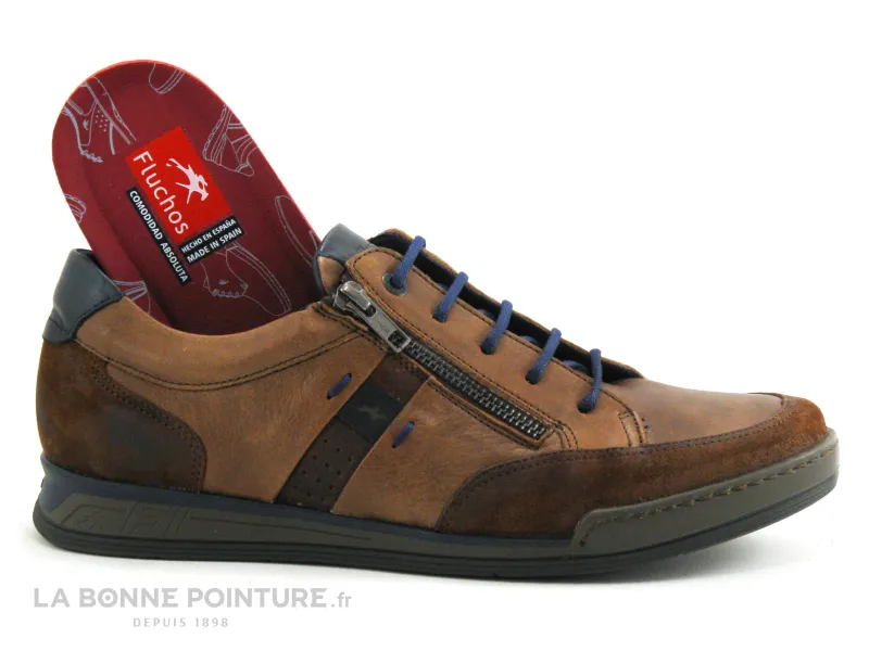 Achat chaussures Fluchos Homme Ville / Travail, vente Fluchos Etna F0251 Buttero - Marron - Bleu marine - Chaussure Homme