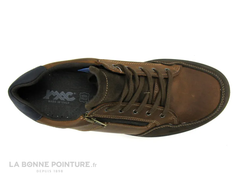 Achat chaussures Imac Homme Ville / Travail, vente Imac 451980 marron - Chaussure basse Homme avec zip et lacet