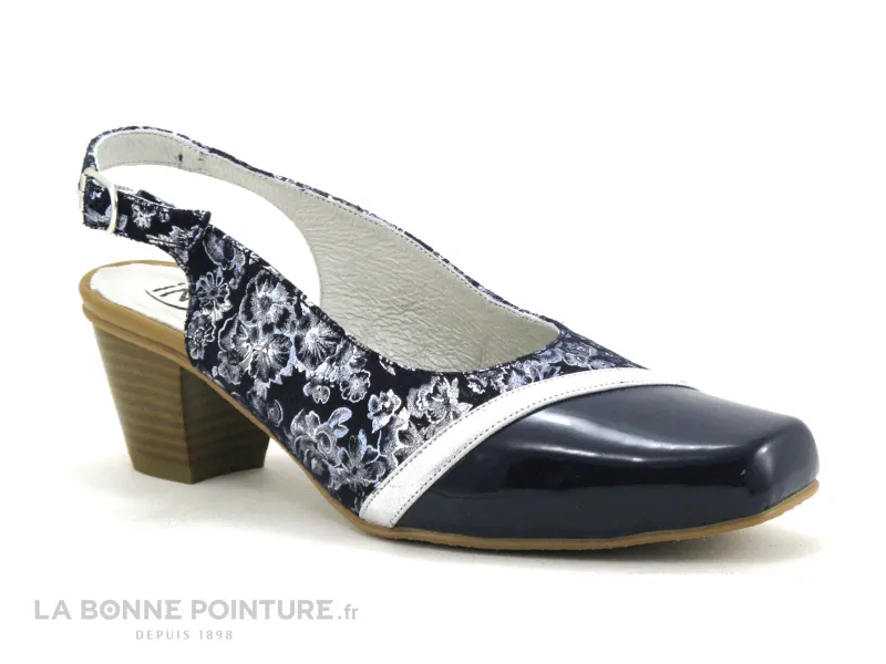 Achat chaussures Inéa Femme Bout fermé, vente Inea IOANA - Bleu marine - Argent - Escarpin bride arriere