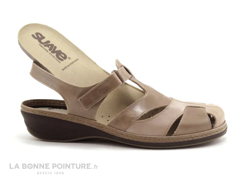 Achat chaussures Suave Femme Bout fermé, vente Suave Paris 0917T Peach Bisque Sandale bout ferme