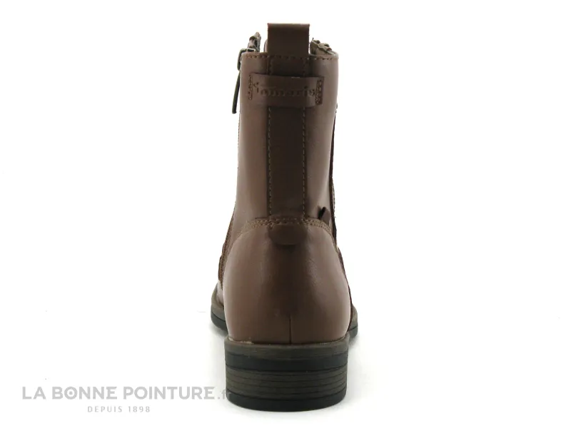 Achat chaussures Tamaris Femme Boots, vente Tamaris 1-25107-29 Cognac - Bottine Femme a lacet et zip - marron