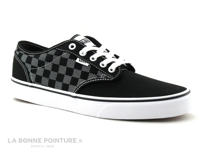 Achat chaussures Vans Homme Chaussure en Toile, vente Vans ATWOOD Checker Dot Black White - VN0A45J937L1 - Tennis toile H