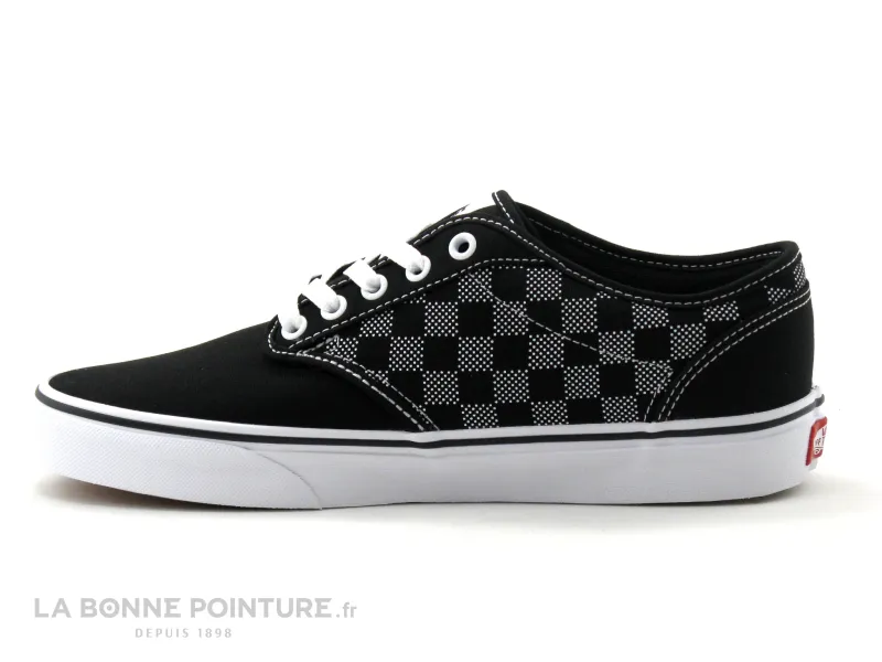 Achat chaussures Vans Homme Chaussure en Toile, vente Vans ATWOOD Checker Dot Black White - VN0A45J937L1 - Tennis toile H