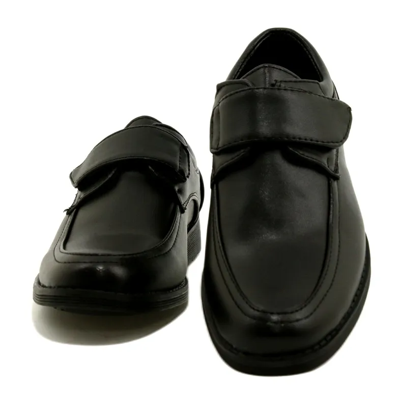 American Club Chaussures de communion garçon avec velcro KOM37/22 le noir