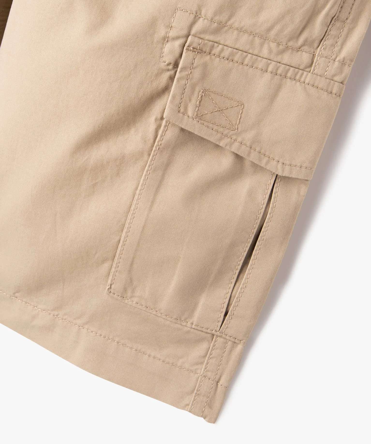 bermuda cargo en twill uni coupe regular garcon beige shorts bermudas et pantacourts