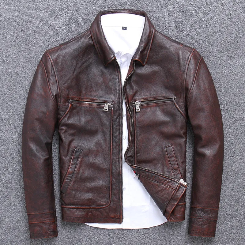 Blouson Cuir Homme Vintage