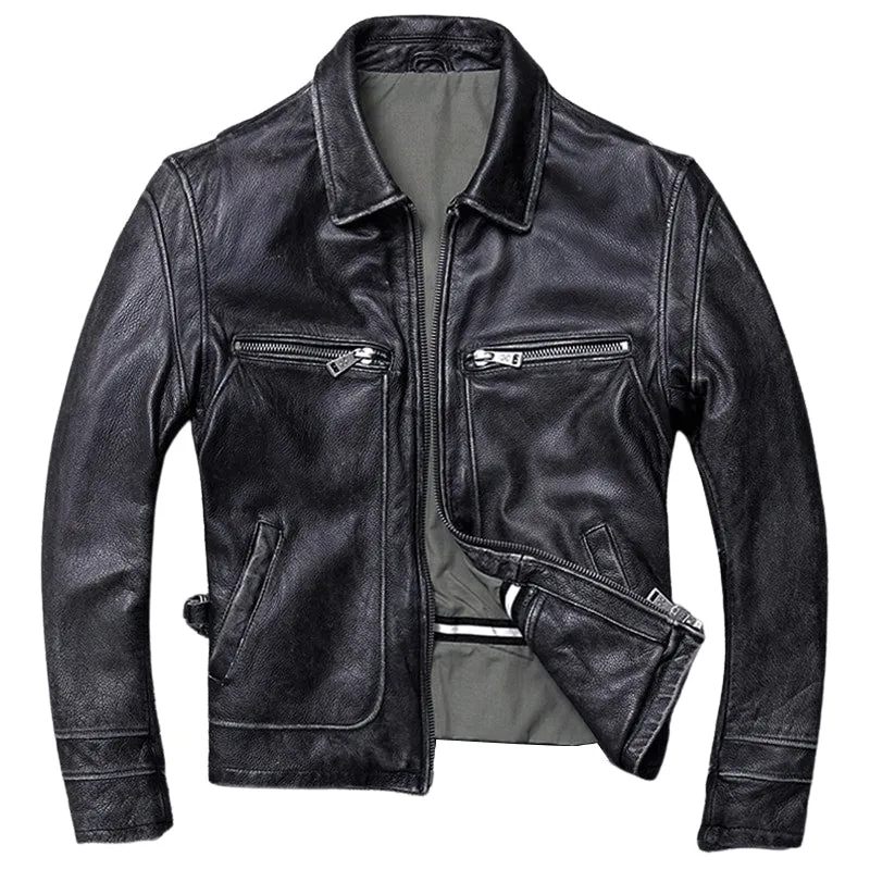 Blouson Cuir Homme Vintage