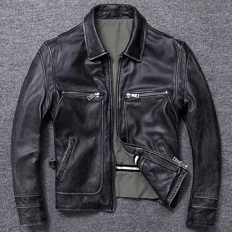 Blouson Cuir Homme Vintage