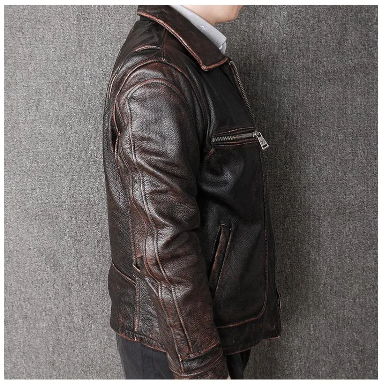 Blouson Cuir Homme Vintage