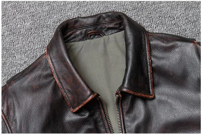 Blouson Cuir Homme Vintage