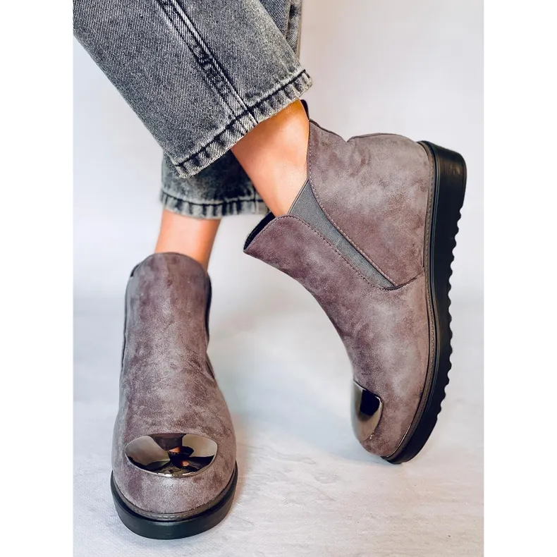 Bottes Jodhpur Tress Gris