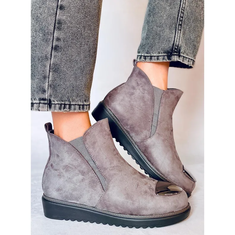 Bottes Jodhpur Tress Gris