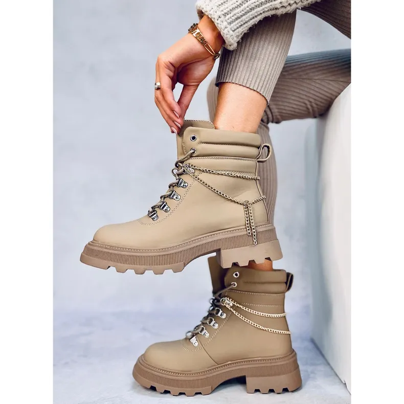 Bottes trappeur abricot Hudson beige