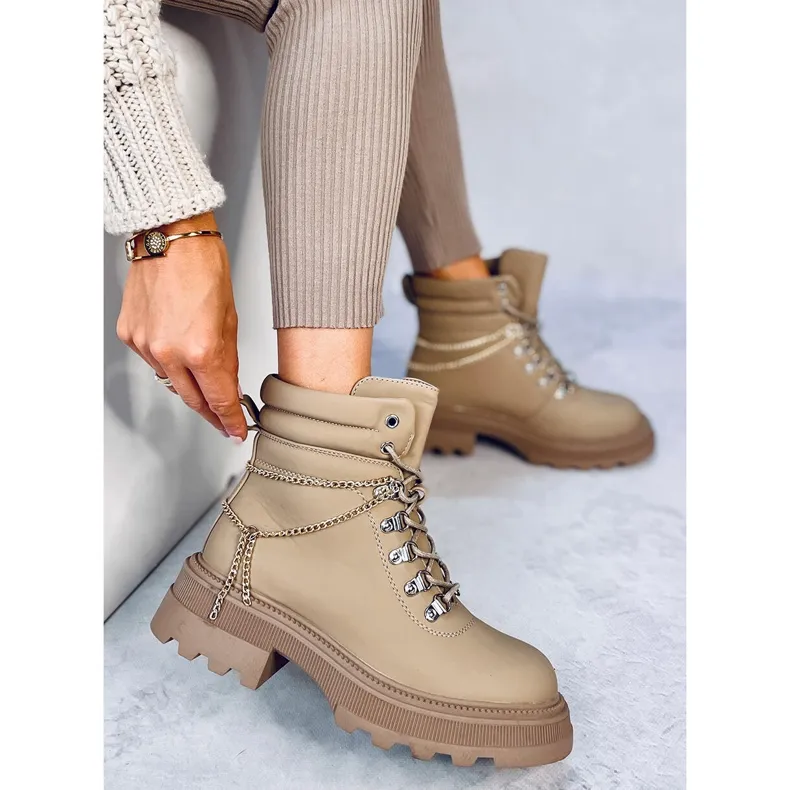 Bottes trappeur abricot Hudson beige