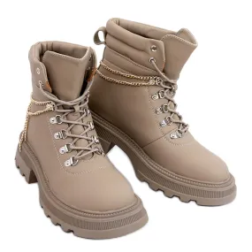 Bottes trappeur abricot Hudson beige