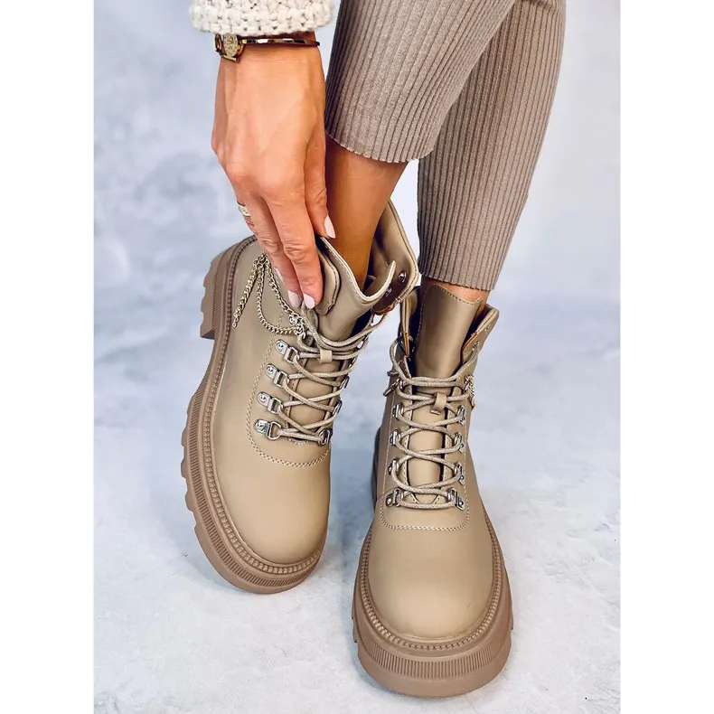 Bottes trappeur abricot Hudson beige