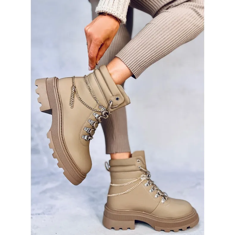 Bottes trappeur abricot Hudson beige