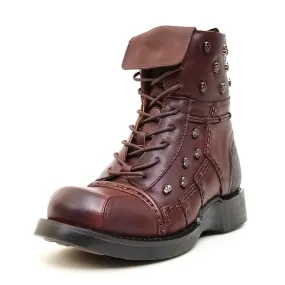 Bottines Moto Marron