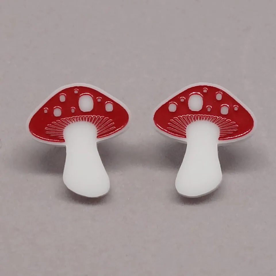 Boucle d'oreilles champignon