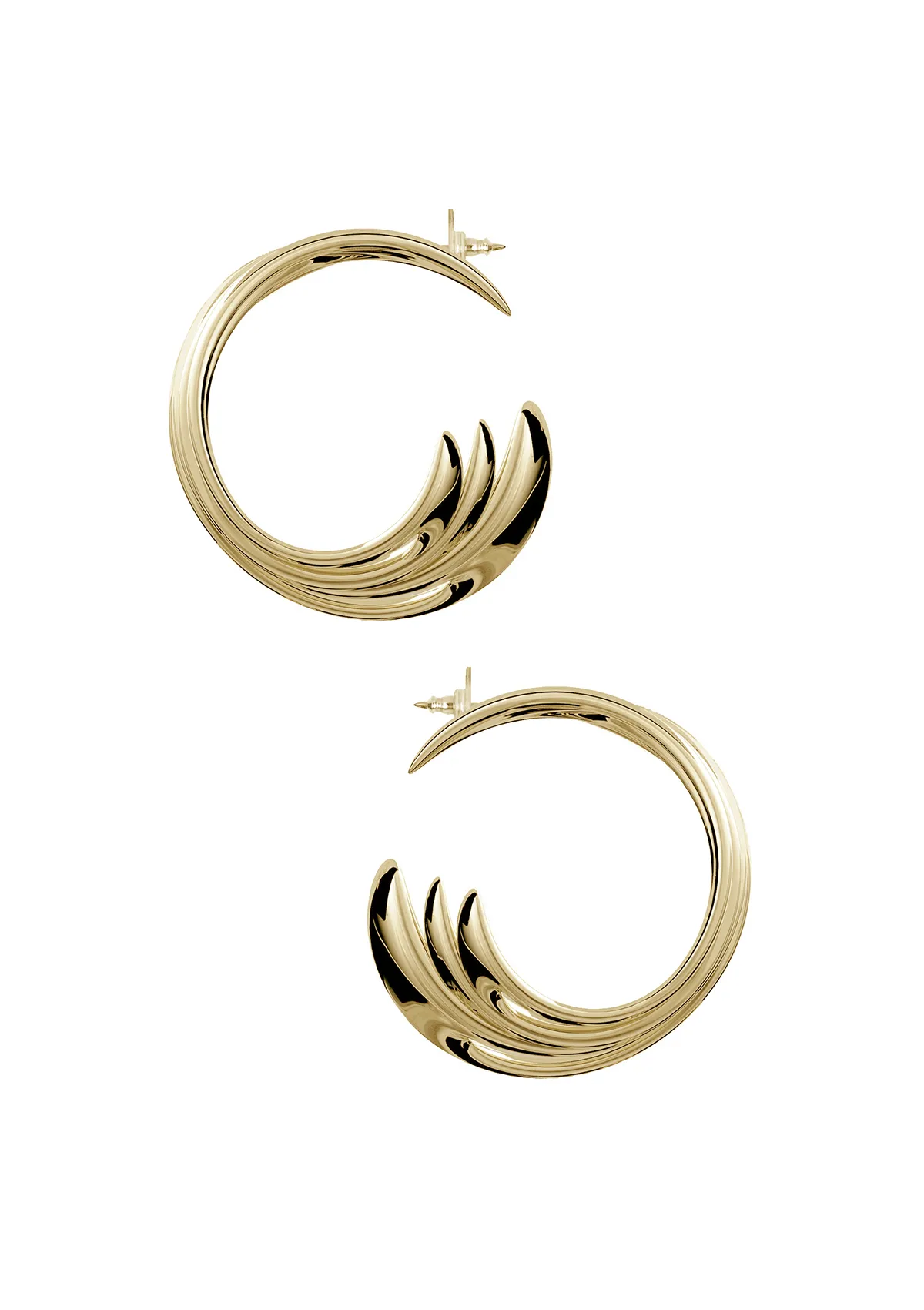 Boucles d'oreilles 3/4 lune - Belharra small – Label AÉ Paris