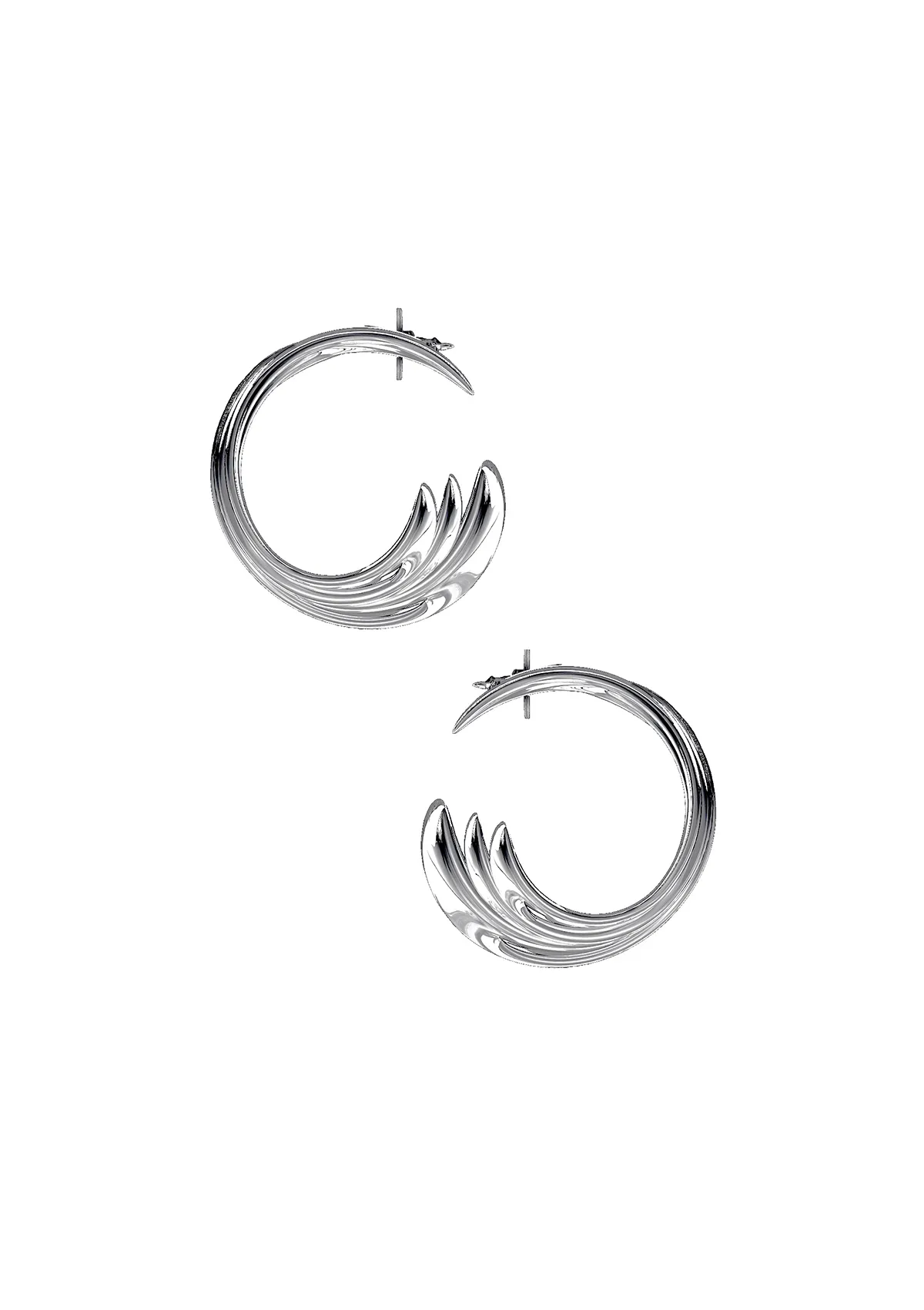 Boucles d'oreilles 3/4 lune - Belharra small – Label AÉ Paris