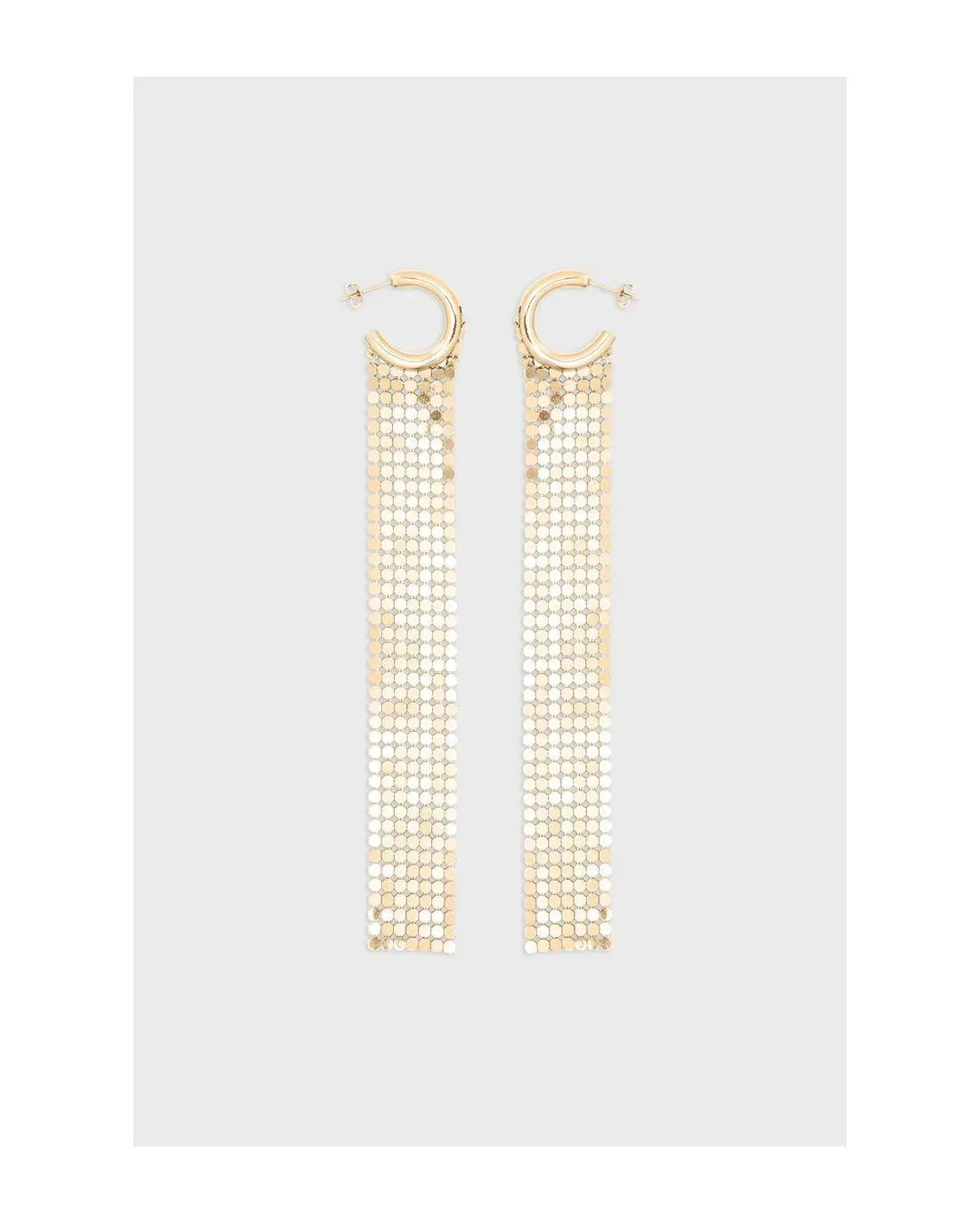 BOUCLES D'OREILLES PIXEL LONG HOOP CREOLE GOLD - Paco Rabanne | Chez Maman Rouen