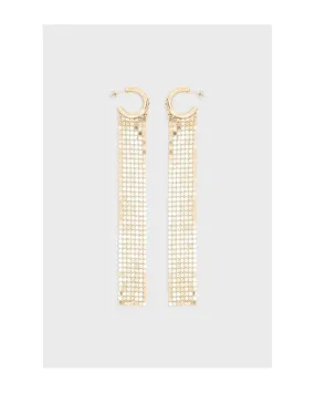 BOUCLES D'OREILLES PIXEL LONG HOOP CREOLE GOLD - Paco Rabanne | Chez Maman Rouen