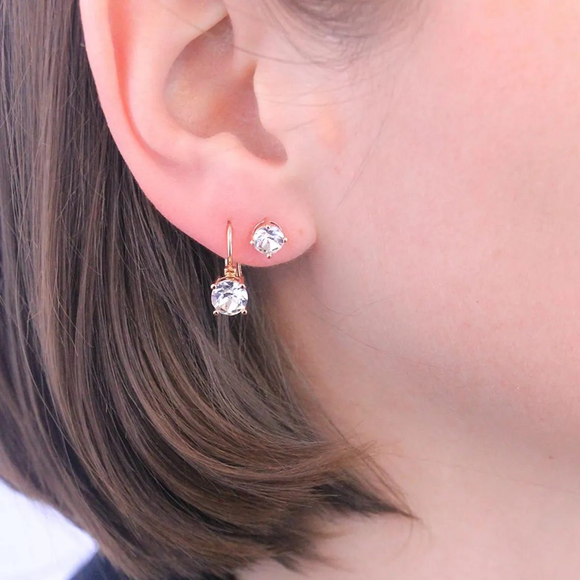 Boucles d’oreilles DE0008-RG-C MYC-Paris Solitaire | 3 Suisses