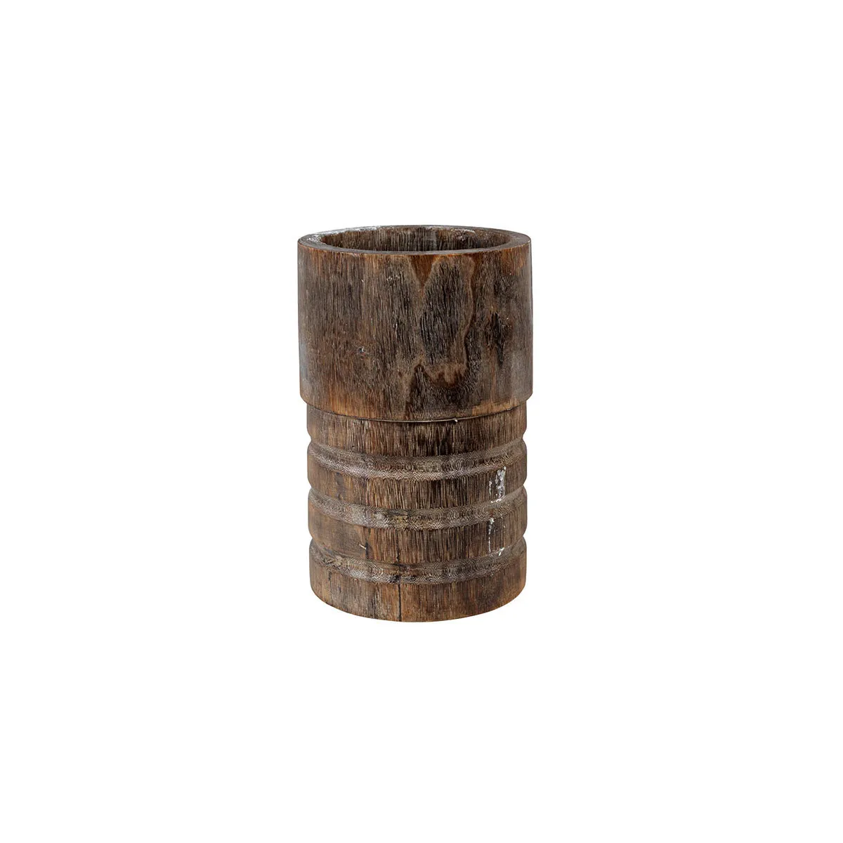 Cache Pot PALAOS d'Intérieur en Bois Exotique - Ø25 x 36cm  Red Car...