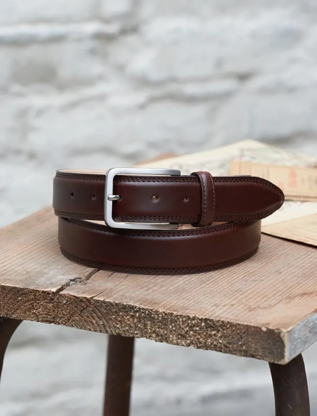 Ceinture Classique pour Homme en Cuir Italien Couleur Bourgogne