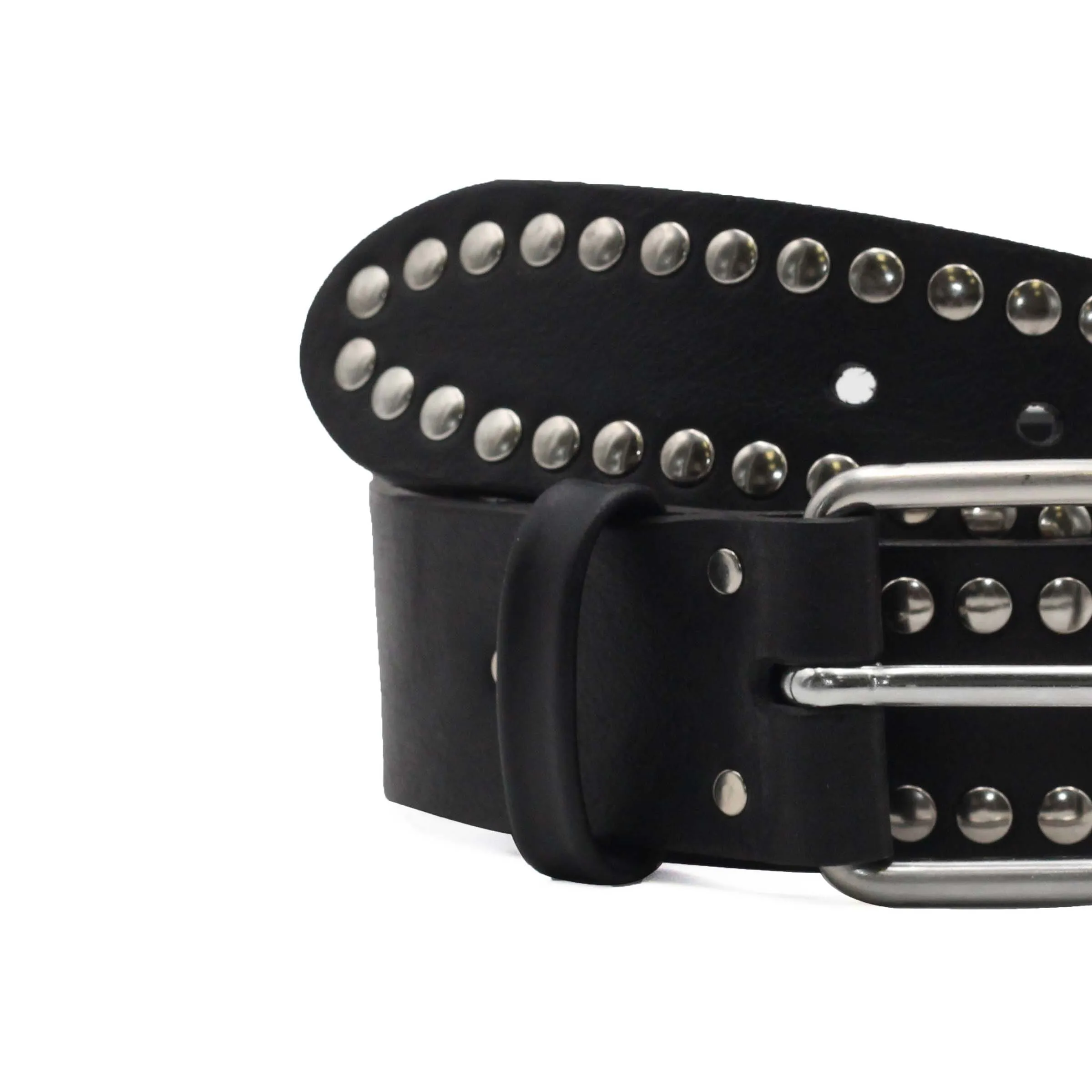 Ceinture cloutée cuir noir