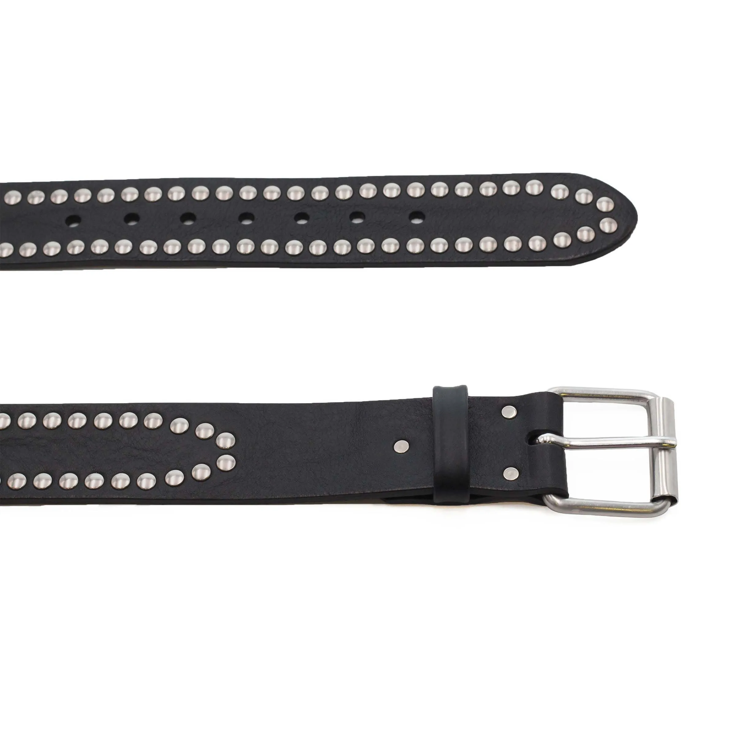 Ceinture cloutée cuir noir