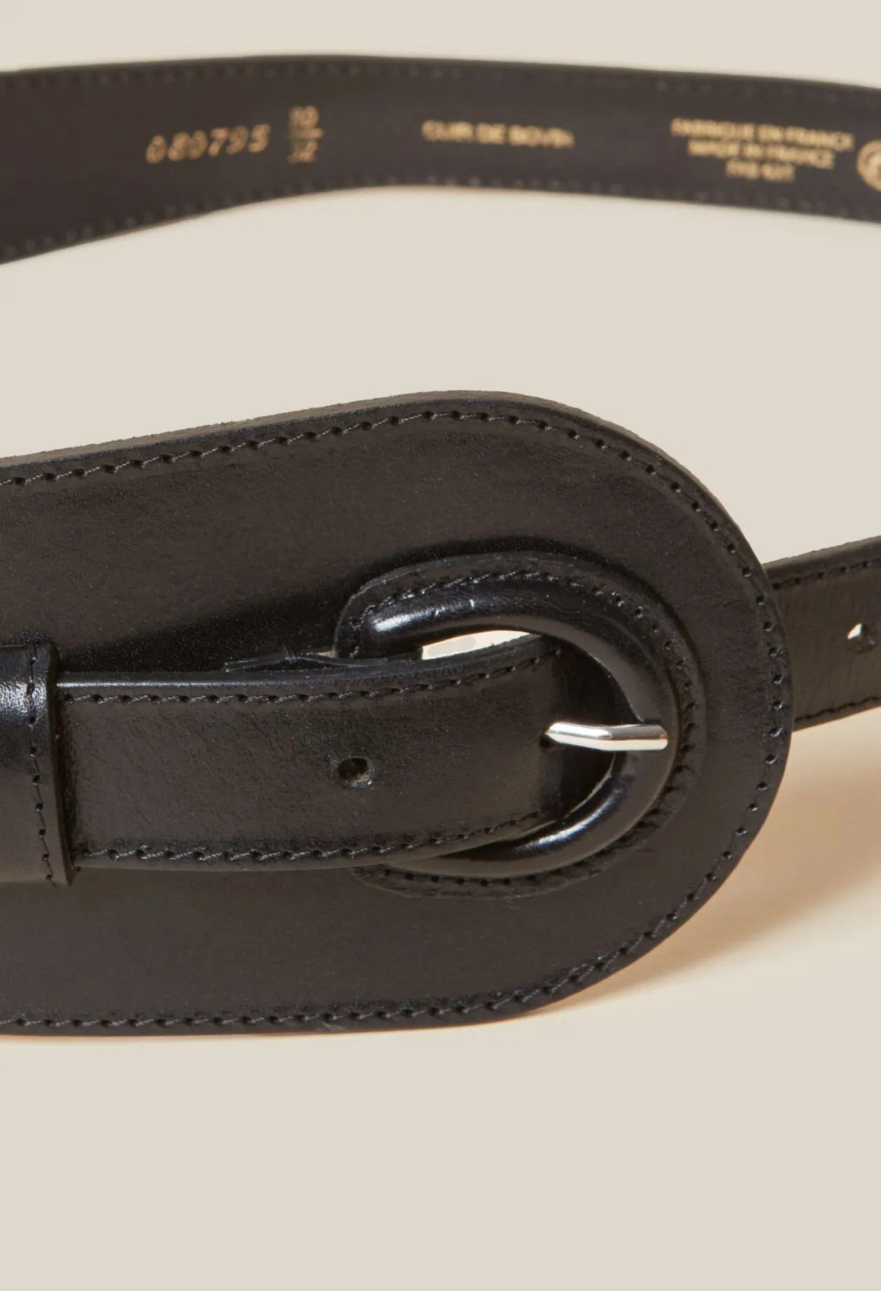 Ceinture cuir noir | Claudie FR