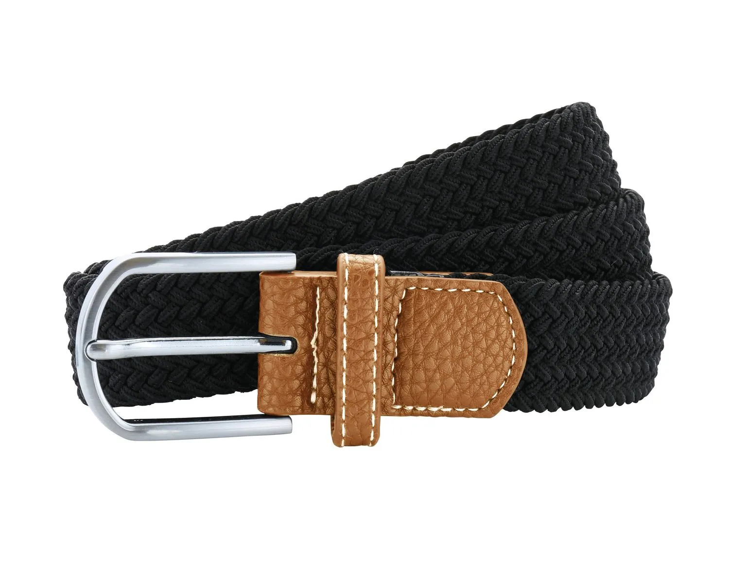 Ceinture extensible tressée - AQ900 - noir 