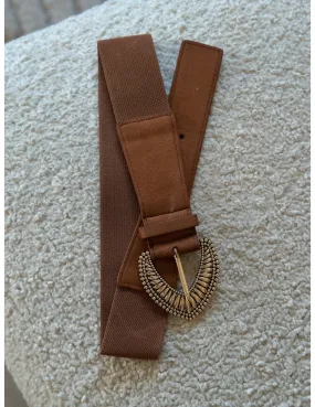 Ceinture marron élastique - Wes