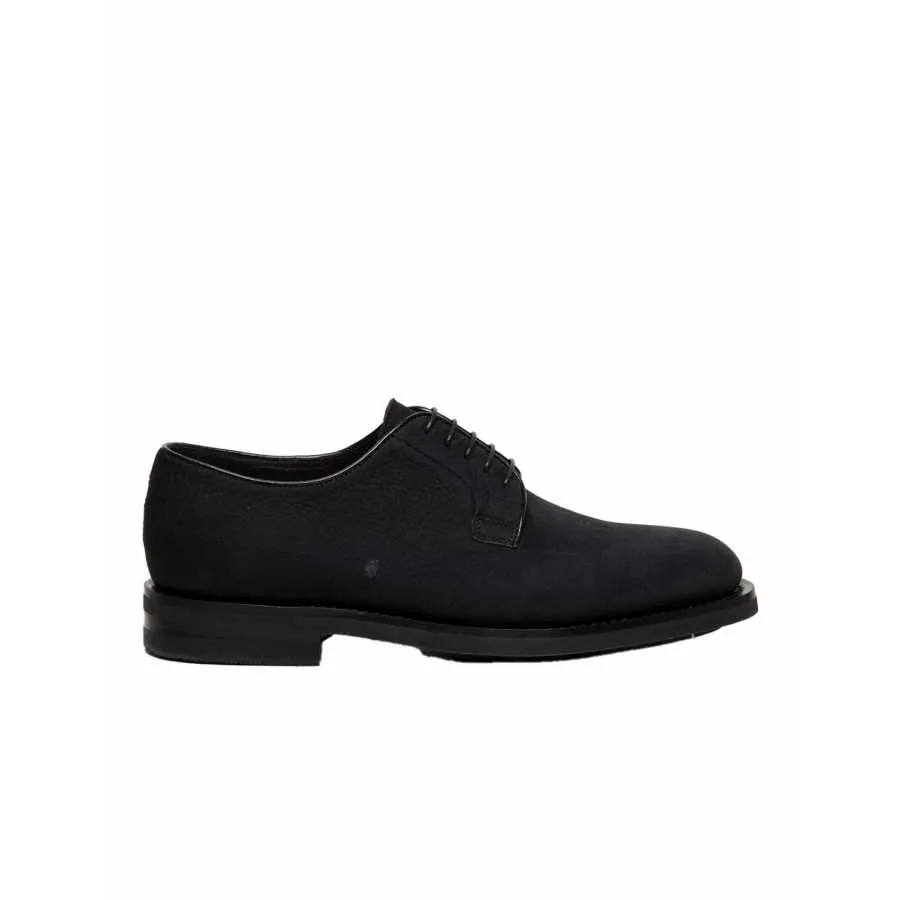 Chaussure Richelieu En Cuir Grainé Noir - Santoni pour homme