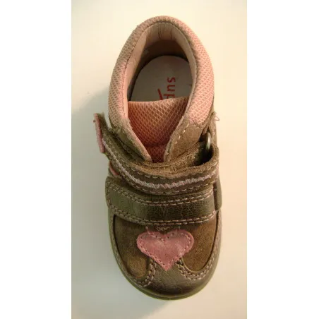 Chaussures enfants Velcro nubuck olive | Igert Chausseur Dannemarie