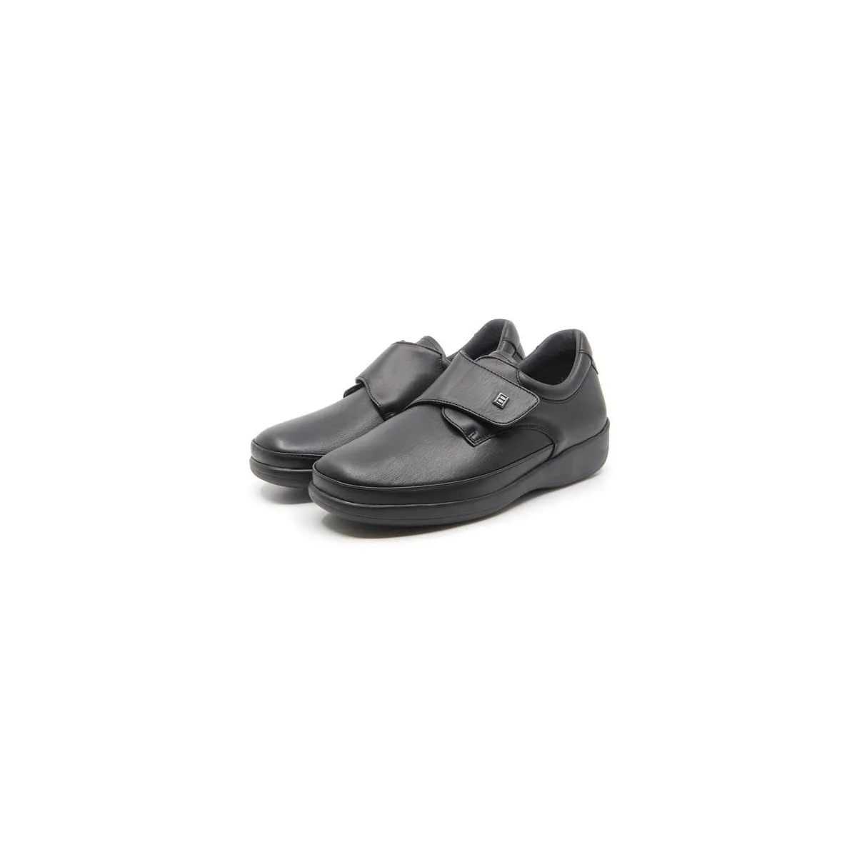 Chaussures pieds sensibles fermées par velcro - Noir