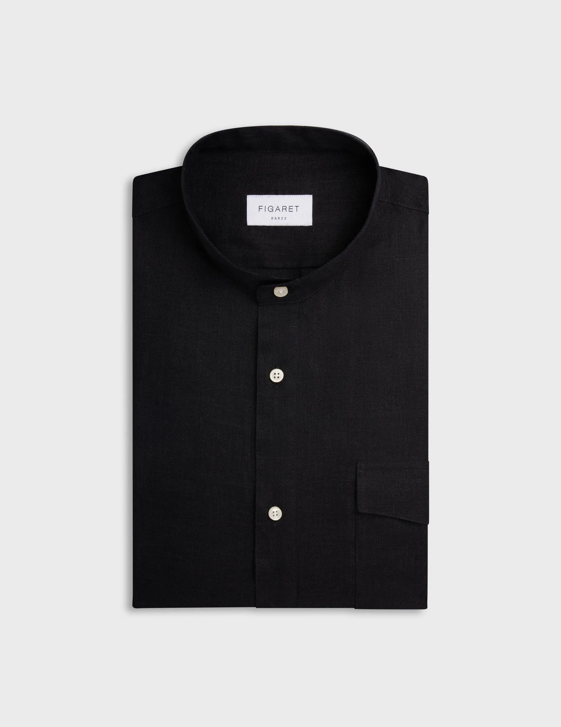 Chemise Hilario en lin noir