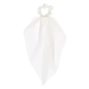 Chouchou foulard blanc de petite taille