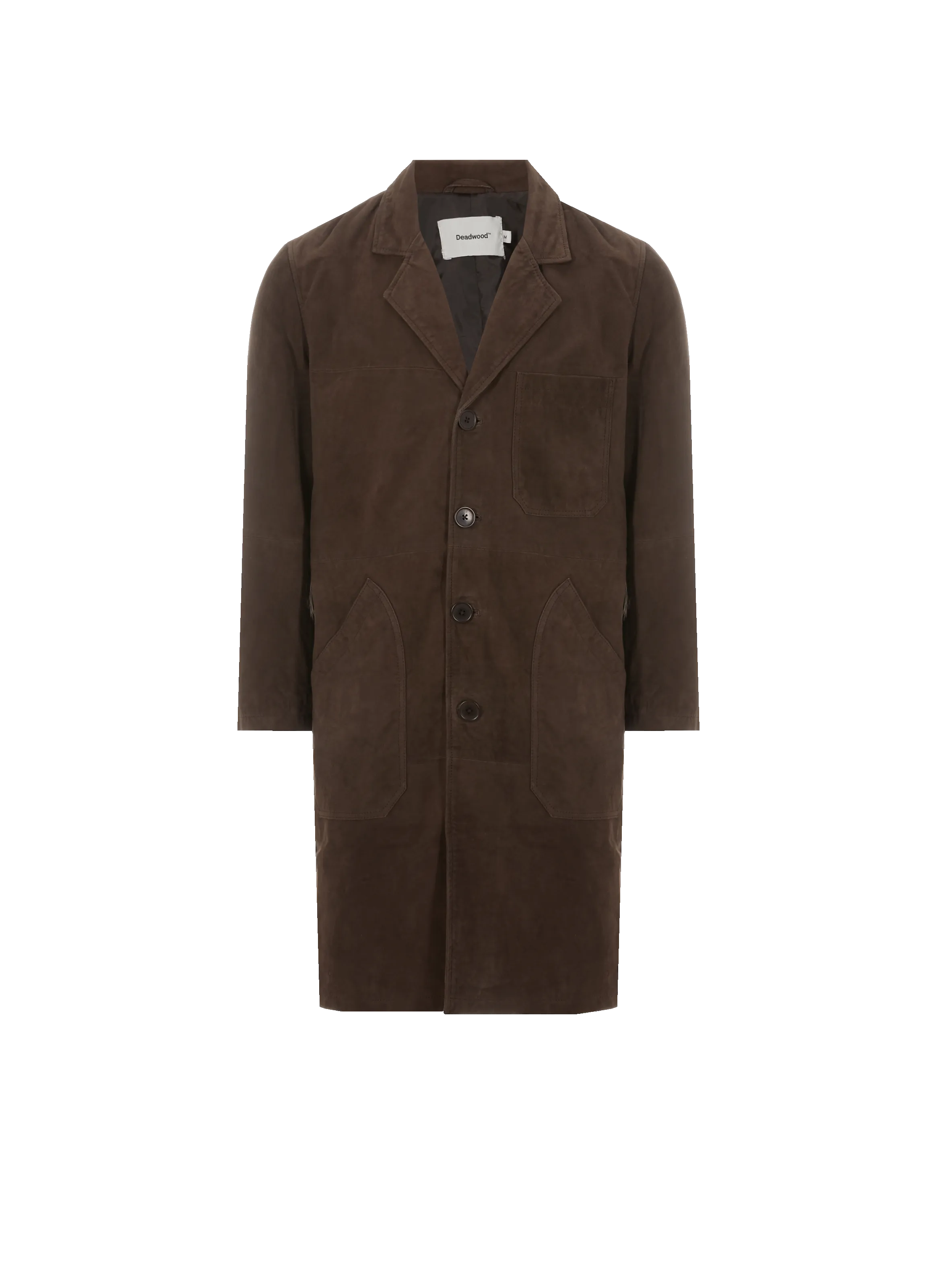 DEADWOOD  Veste longue en cuir - Marron