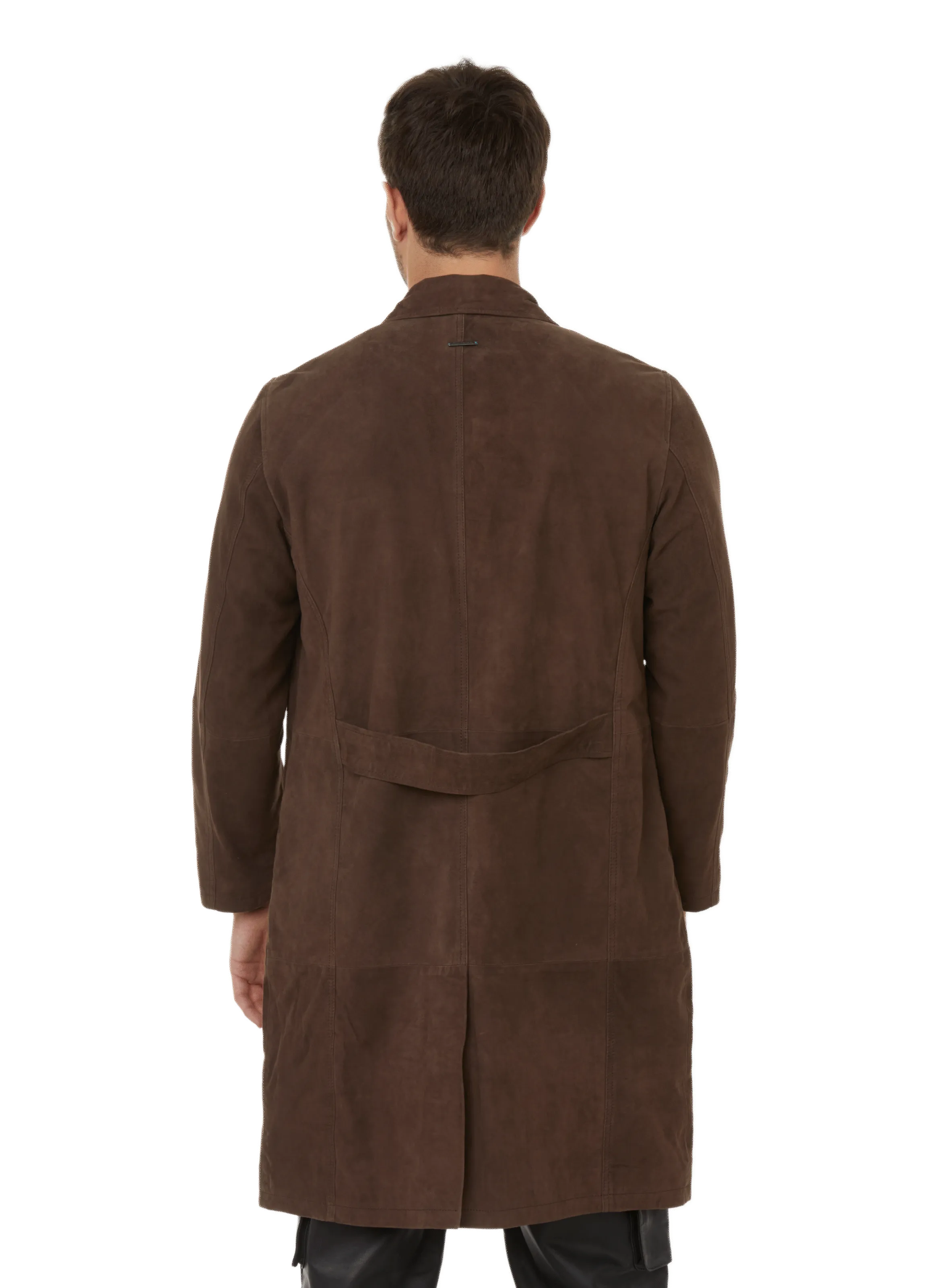 DEADWOOD  Veste longue en cuir - Marron